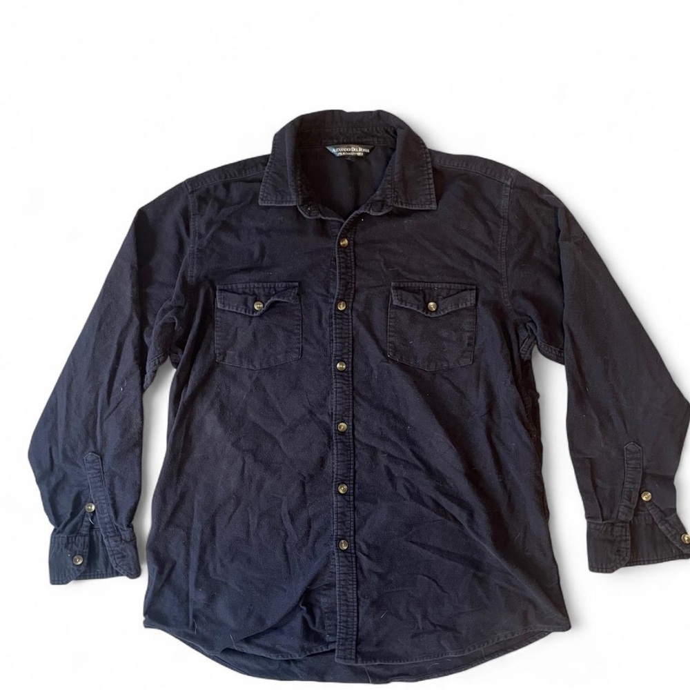 Alexander del Rossa Black Button‑Down XL